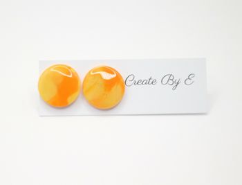 Glossy studs (gul/orange)