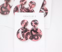 Glossy circle (rosa/mönstrad)