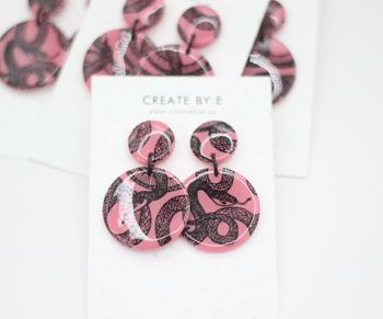 Glossy circle (rosa/mönstrad)
