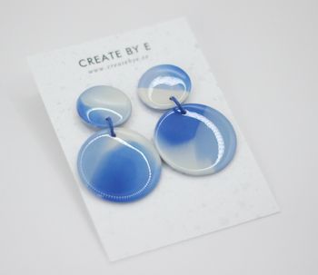 Glossy circle (blå/melerad)