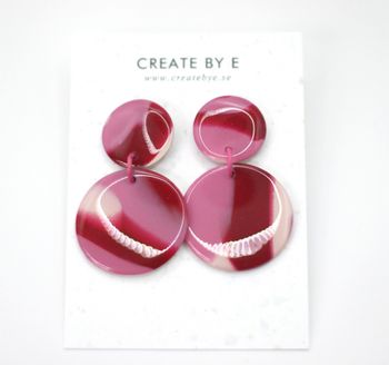 Glossy circle (vinröd/rosa melerad)