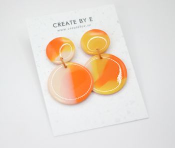 Glossy circle (gul/orange melerad)