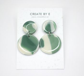 Glossy circle (grön/melerad)