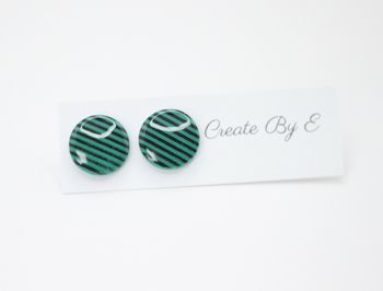 Randiga studs (grön/gloss)