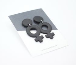 Kvinnosymbol (mattsvart)