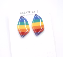 Glossy pride studs
