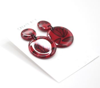 Glossy circle (röd/mönster)