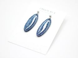 Oval (blåglitter/gloss)