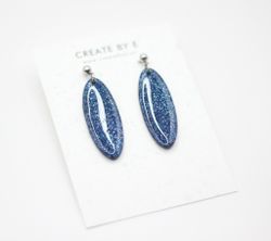 Oval (blåglitter/gloss)