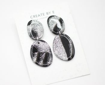 Stone (svart/silverglitter)