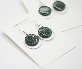 Glossy circle (grön/glitter)