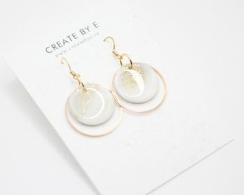 Glossy circle (vit/glitter)