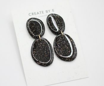 Glossy stone (svart/glitter)