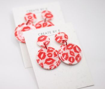 Glossy circle (vit/röd)