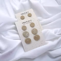Studs 3-pack (beige)