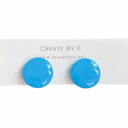Glossy studs (klarblå) 1,5cm