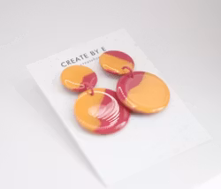 Glossy circle (cerise/orange)