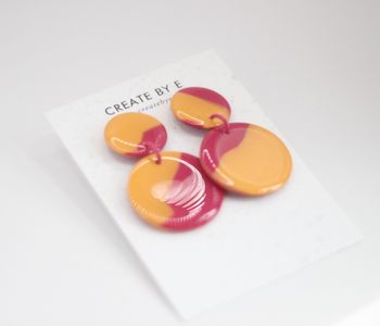 Glossy circle (cerise/orange)