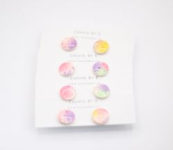 Glossy studs (flerfärgad) 1cm