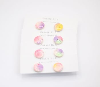 Glossy studs (flerfärgad) 1cm