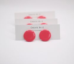 Glossy studs (korall) 2cm