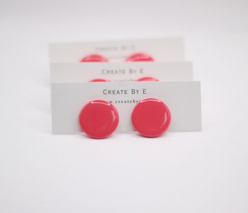 Glossy studs (korall) 2cm