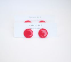 Glossy studs (hallonröd)
