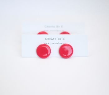 Glossy studs (hallonröd)