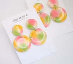 Glossy circle (grön/gul/rosa)