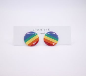 Glossy studs (regnbåge) 2cm