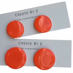 Glossy studs (poppig orange)