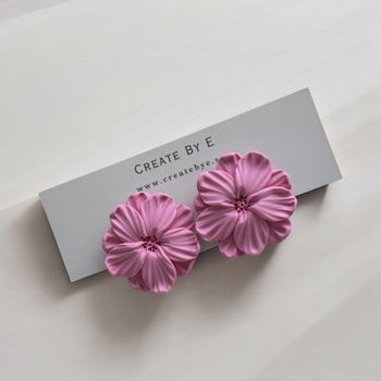 Blommor studs (rosa) 2,5cm