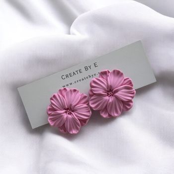 Blommor studs (rosa) 2,5cm