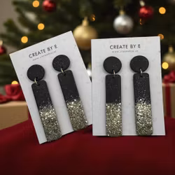 Stav (mattsvart/guldglitter)