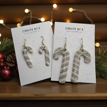 Polka (glossig/vit/guldglitter)