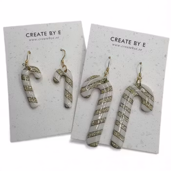 Polka (glossig/vit/guldglitter)