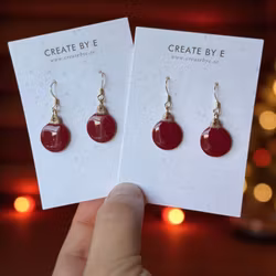 Glossiga julkulor på krok (flera färgval)