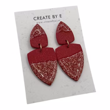 Triangle röd/glitter gloss