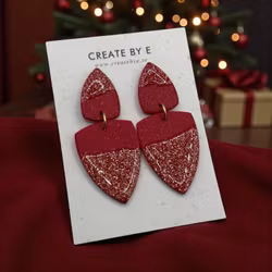 Triangle röd/glitter gloss