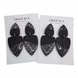 Triangle (mattsvart/silverglitter)