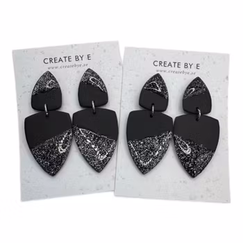 Triangle (mattsvart/silverglitter)