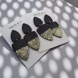 Triangle (mattsvart/guldglitter)