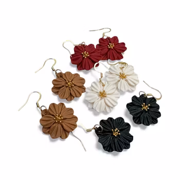 Små blommor på krok (flera färgval) guld i mitten