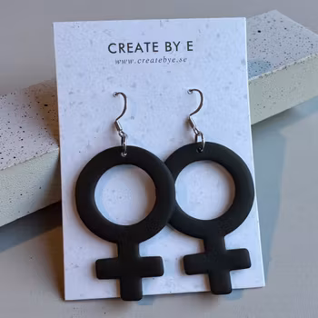 Kvinnosymboler mattsvart (större)