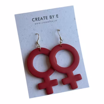 Kvinnosymboler (större) röd