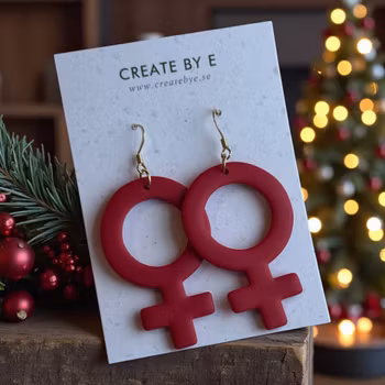 Kvinnosymboler (större) röd