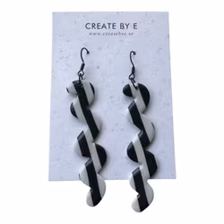 Swirl (svart/vit) gloss