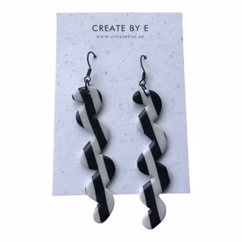 Swirl (svart/vit) gloss