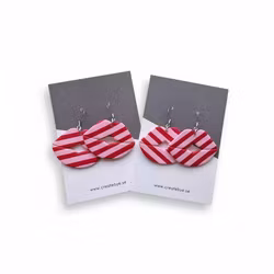 Läppar (randiga) rosa/röd