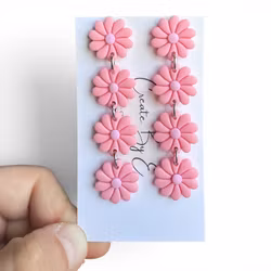 Blommor på rad (rosa)